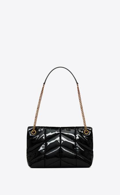 PUFFER SMALL CHAIN BAG IN QUILTED VINYLE